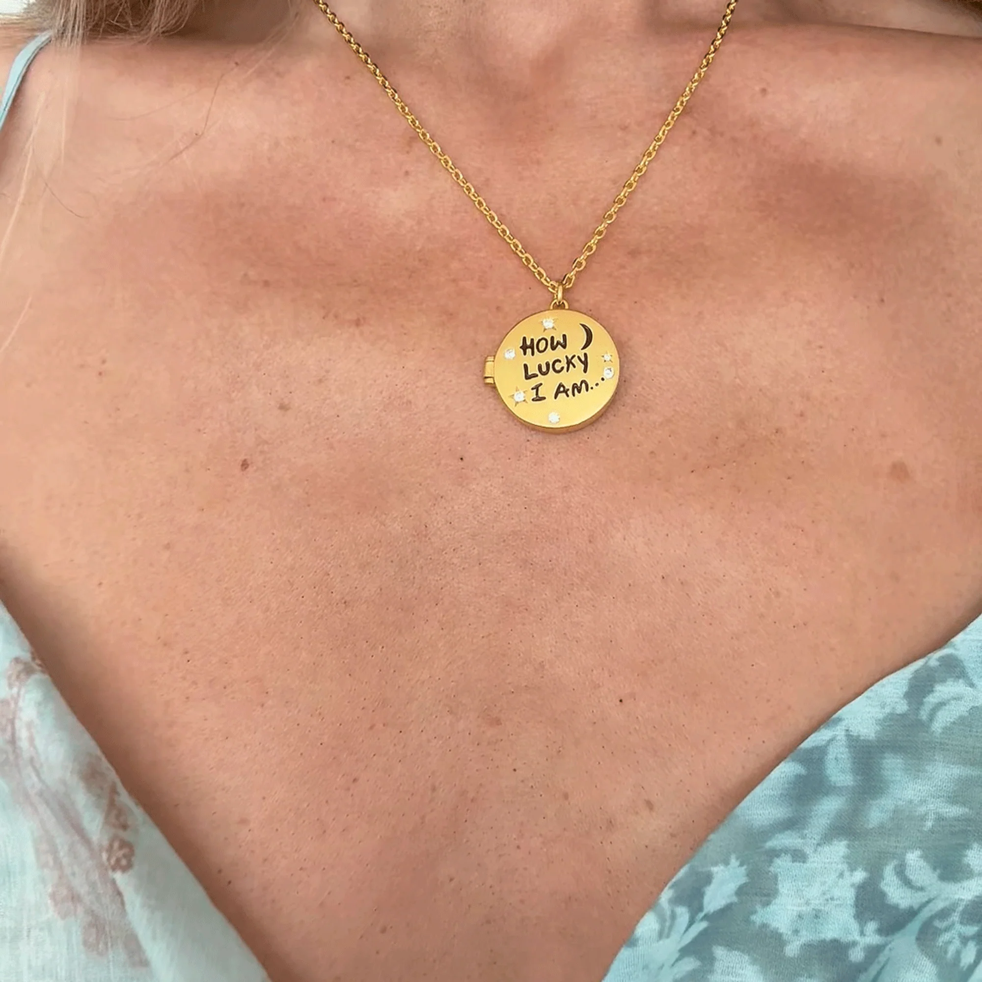 How Lucky I Am Locket Necklace - Image 3